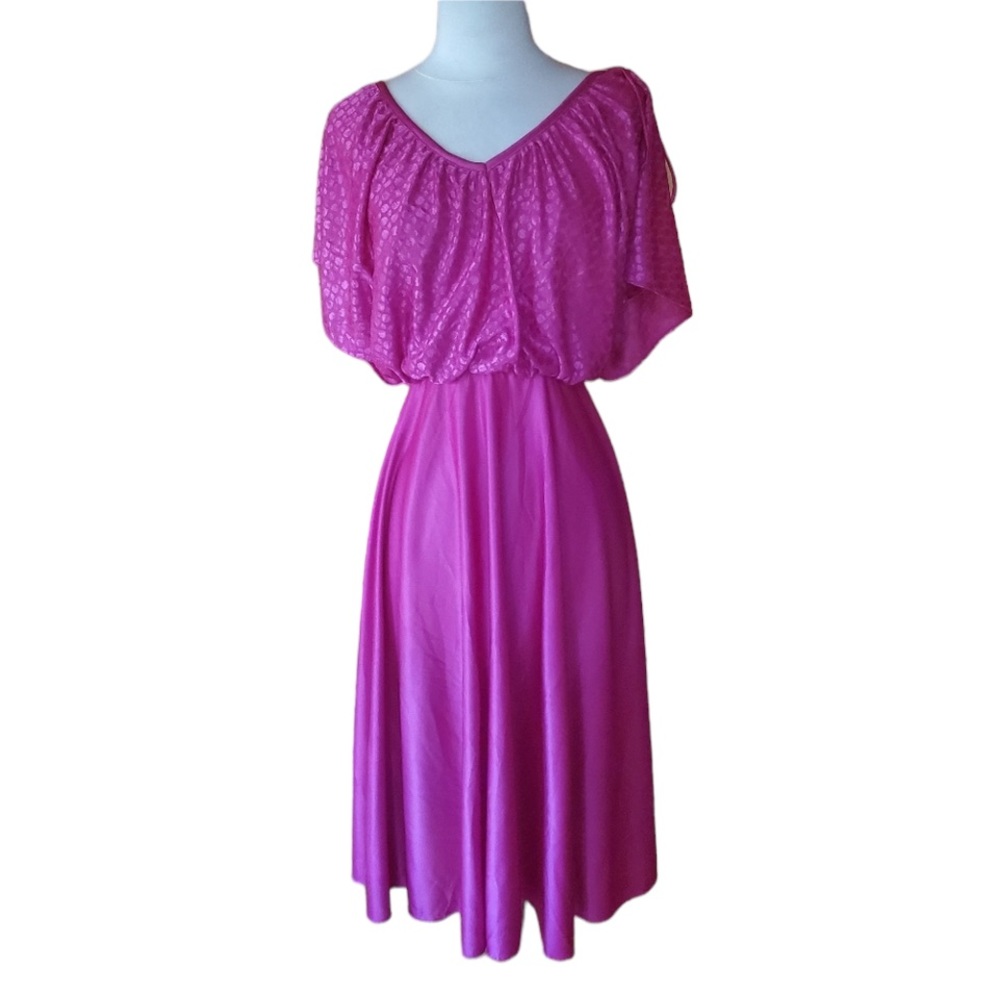Vintage Unlabeled Pink,‎ Bat Wing Arm Dress